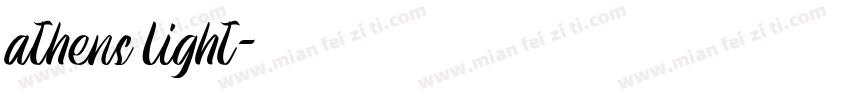 athens light字体转换